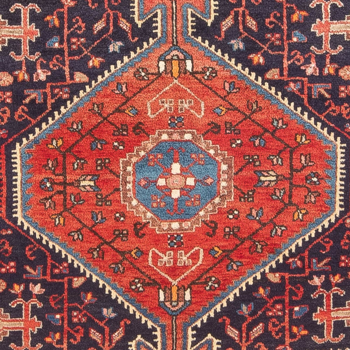 Tapis persan - Nomadic - 225 x 138 cm - rouge clair