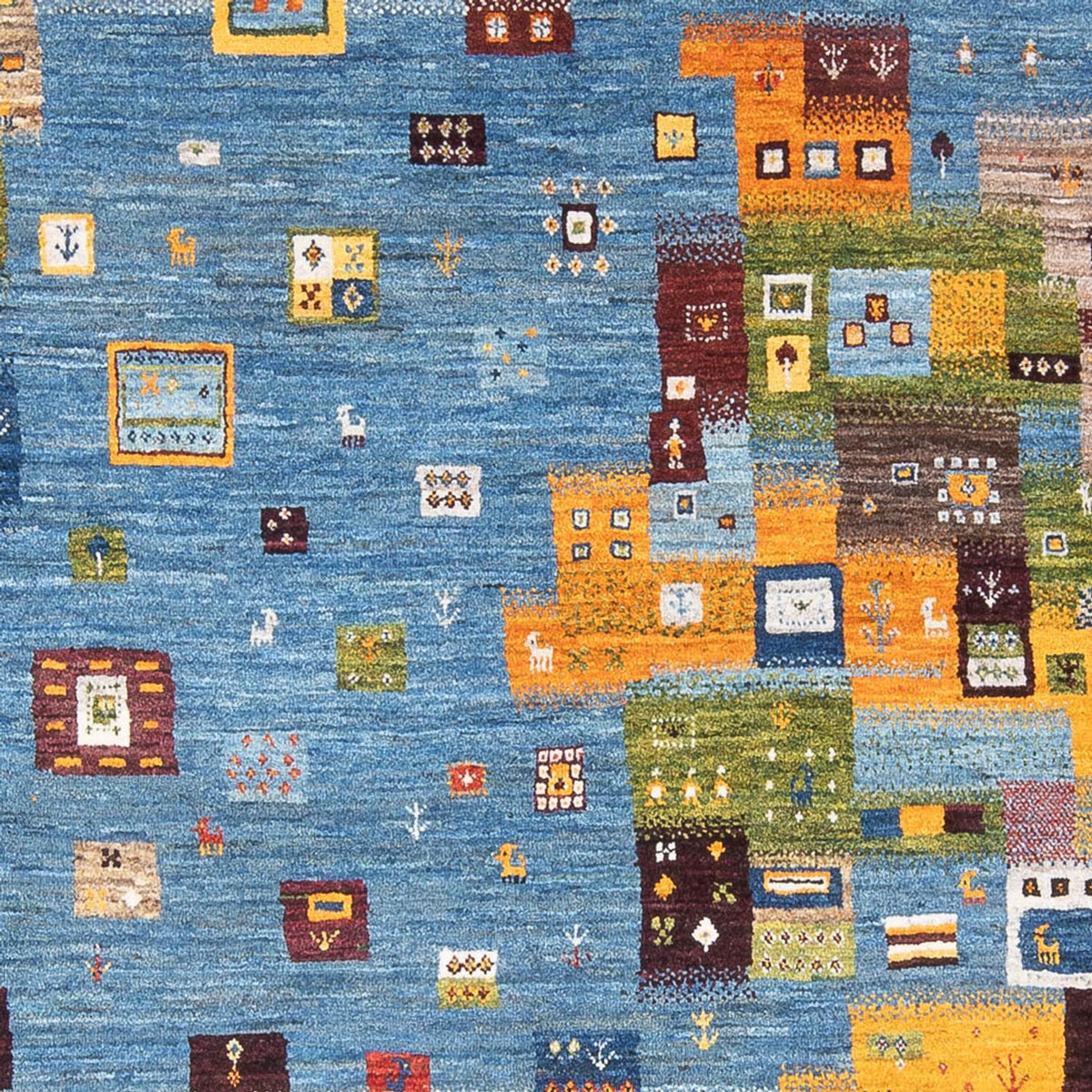 Tapis Gabbeh - Loribaft Persan - 237 x 180 cm - multicolore