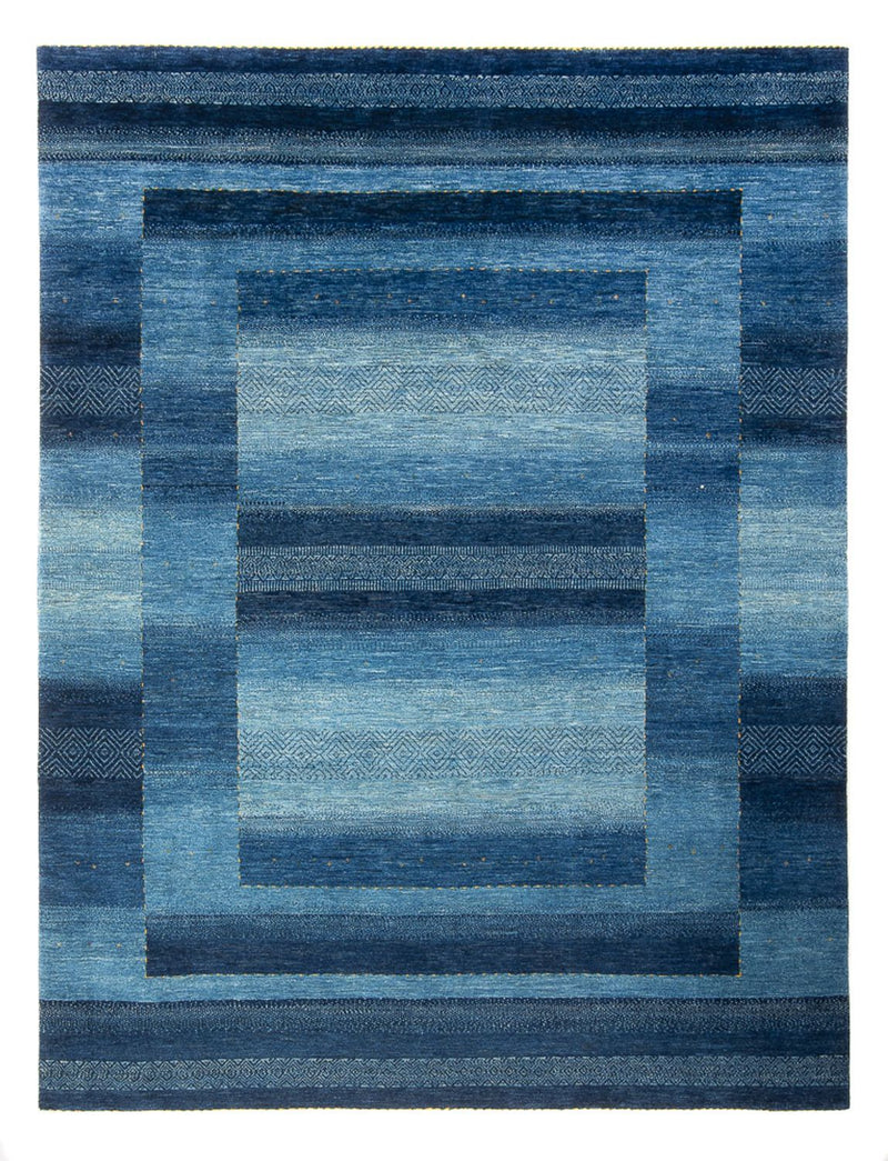 Tapis Gabbeh - Loribaft Persan - 286 x 212 cm - bleu de mer