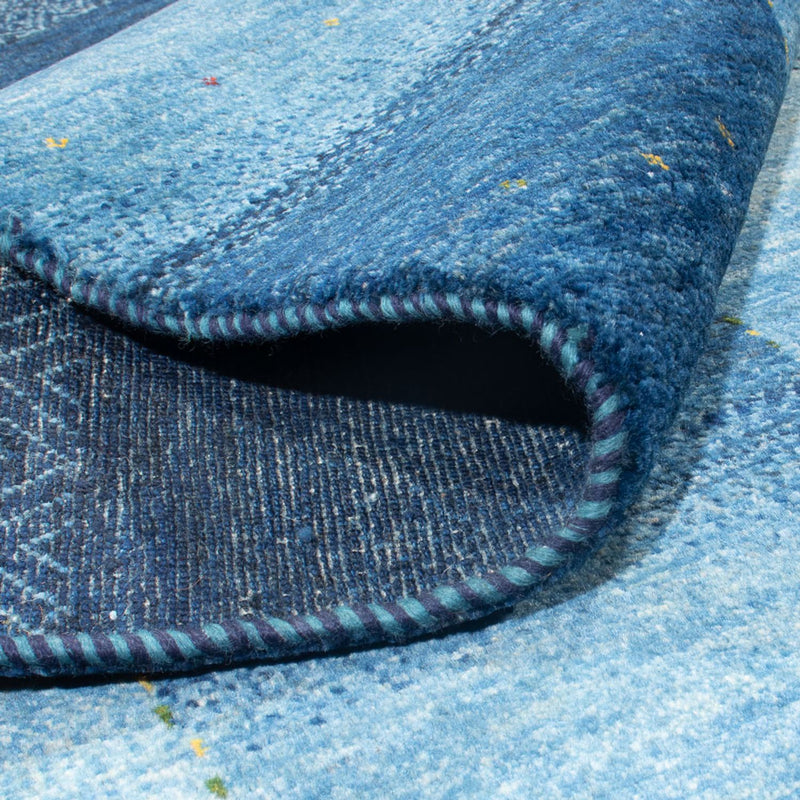 Tapis Gabbeh - Loribaft Persan - 286 x 212 cm - bleu de mer