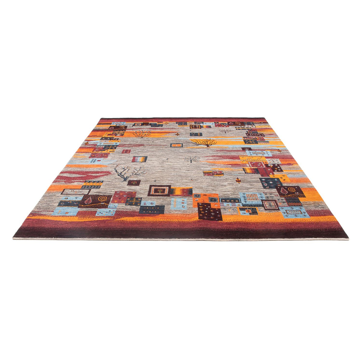 Tapis Gabbeh - Loribaft Persan - 276 x 204 cm - multicolore