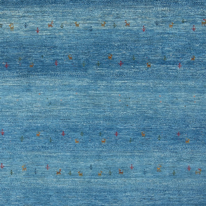 Tapis Gabbeh - Loribaft Persan - 300 x 214 cm - bleu de mer