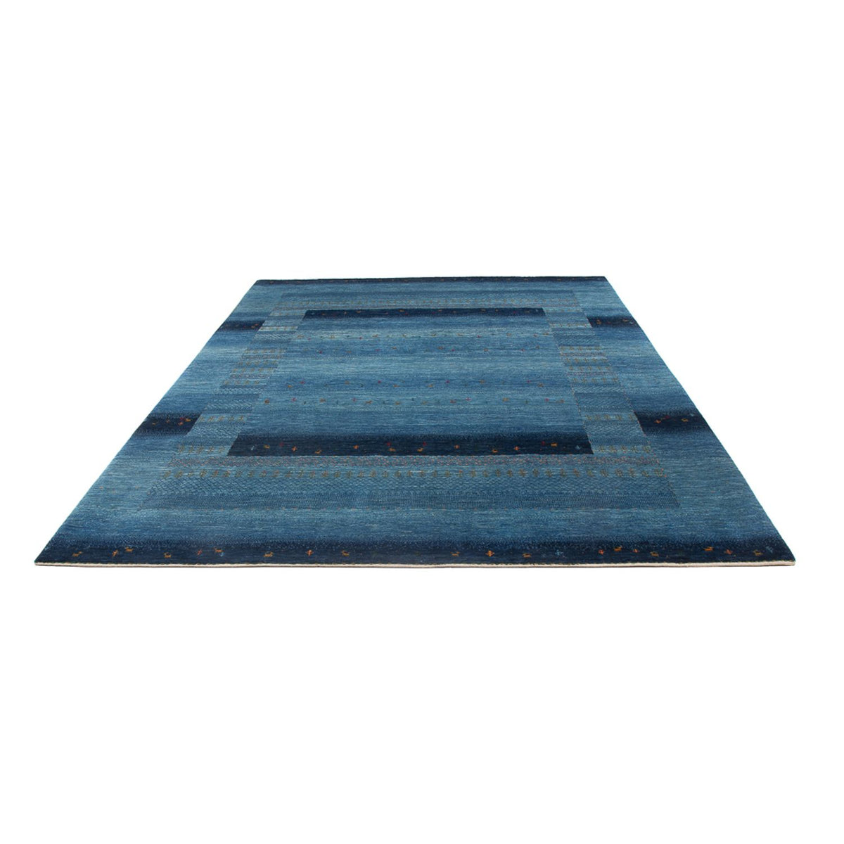 Tapis Gabbeh - Loribaft Persan - 300 x 214 cm - bleu de mer