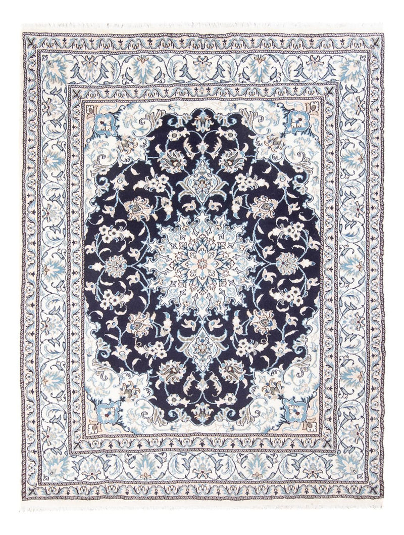 Tapis persan - Nain - Royal - 198 x 147 cm - bleu foncé