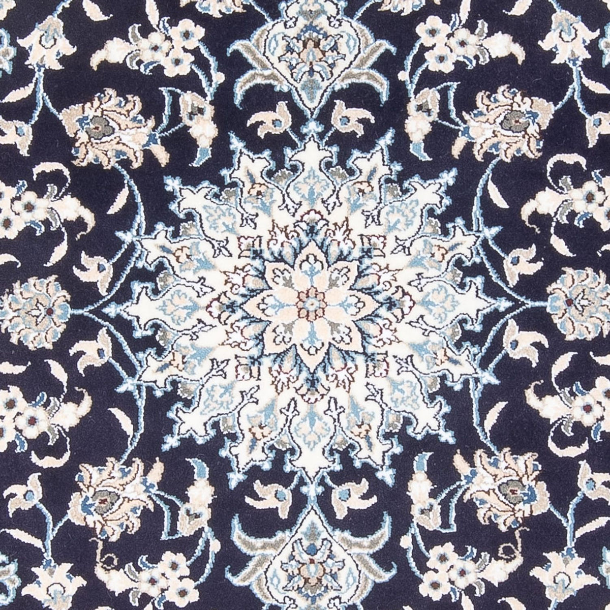 Tapis persan - Nain - Royal - 198 x 147 cm - bleu foncé