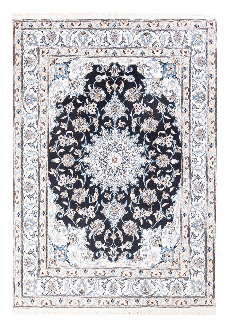 Tapis persan - Nain - Royal - 202 x 145 cm - bleu foncé