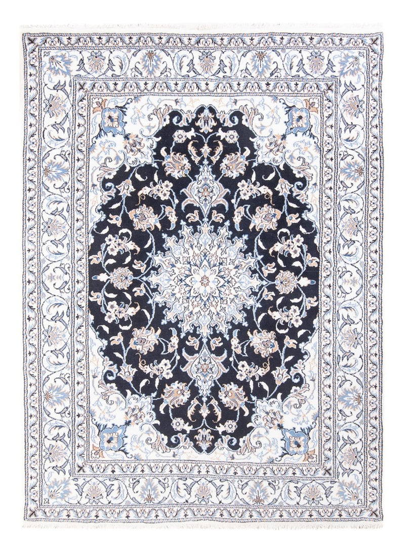 Tapis persan - Nain - Royal - 210 x 145 cm - bleu foncé