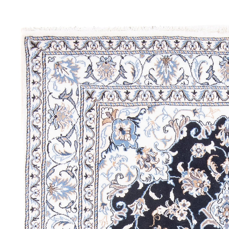 Tapis persan - Nain - Royal - 210 x 145 cm - bleu foncé