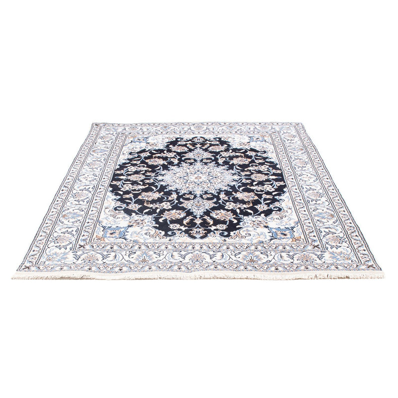 Tapis persan - Nain - Royal - 210 x 145 cm - bleu foncé