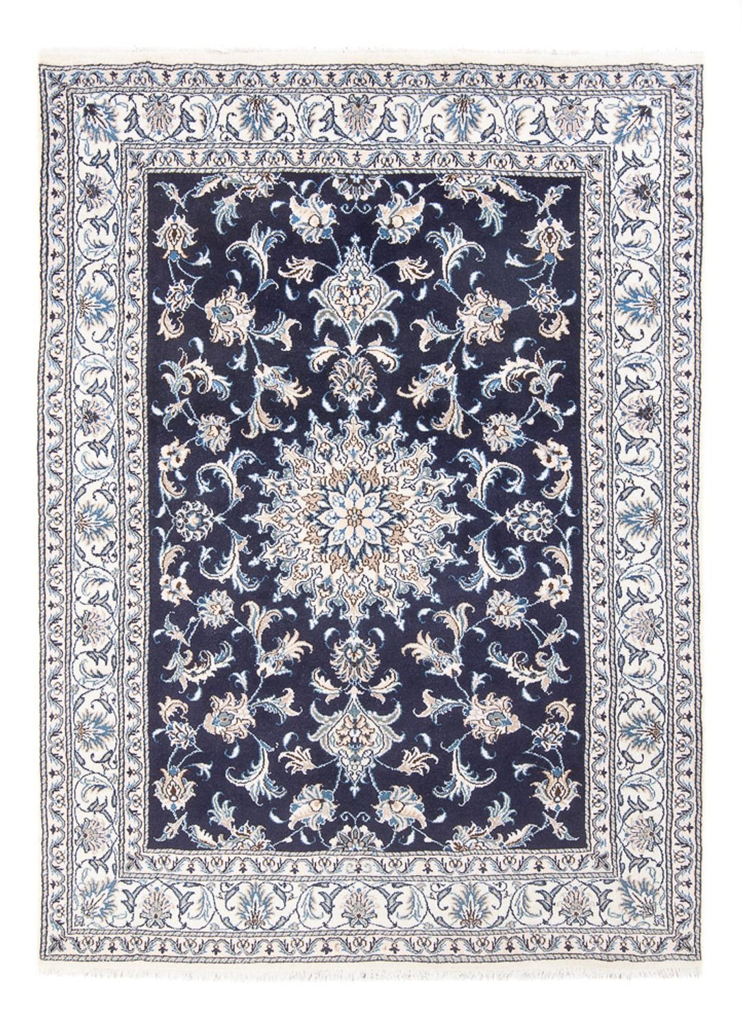 Tapis persan - Nain - Royal - 213 x 149 cm - bleu foncé