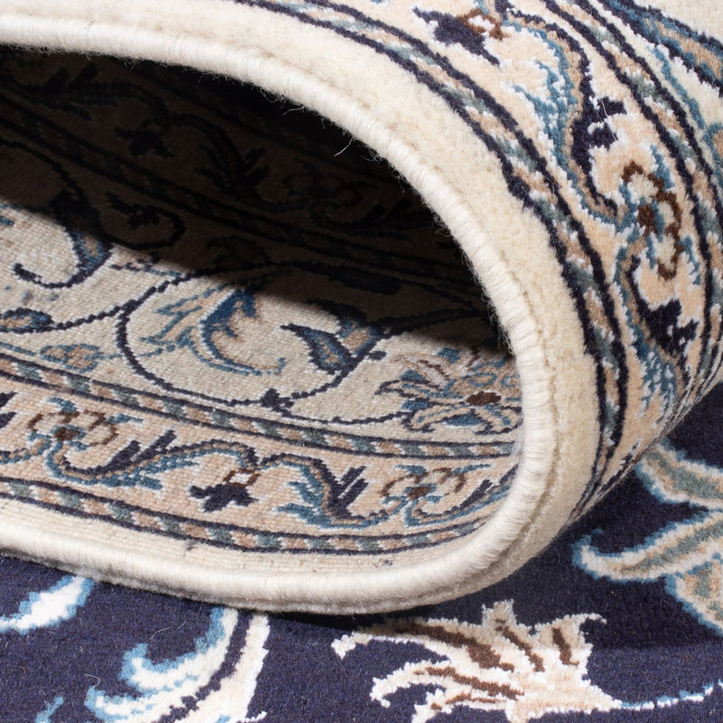 Tapis persan - Nain - Royal - 213 x 149 cm - bleu foncé