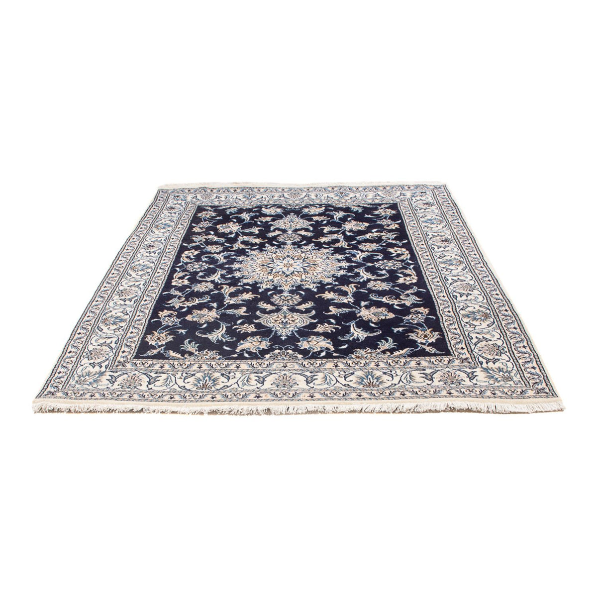 Tapis persan - Nain - Royal - 213 x 149 cm - bleu foncé