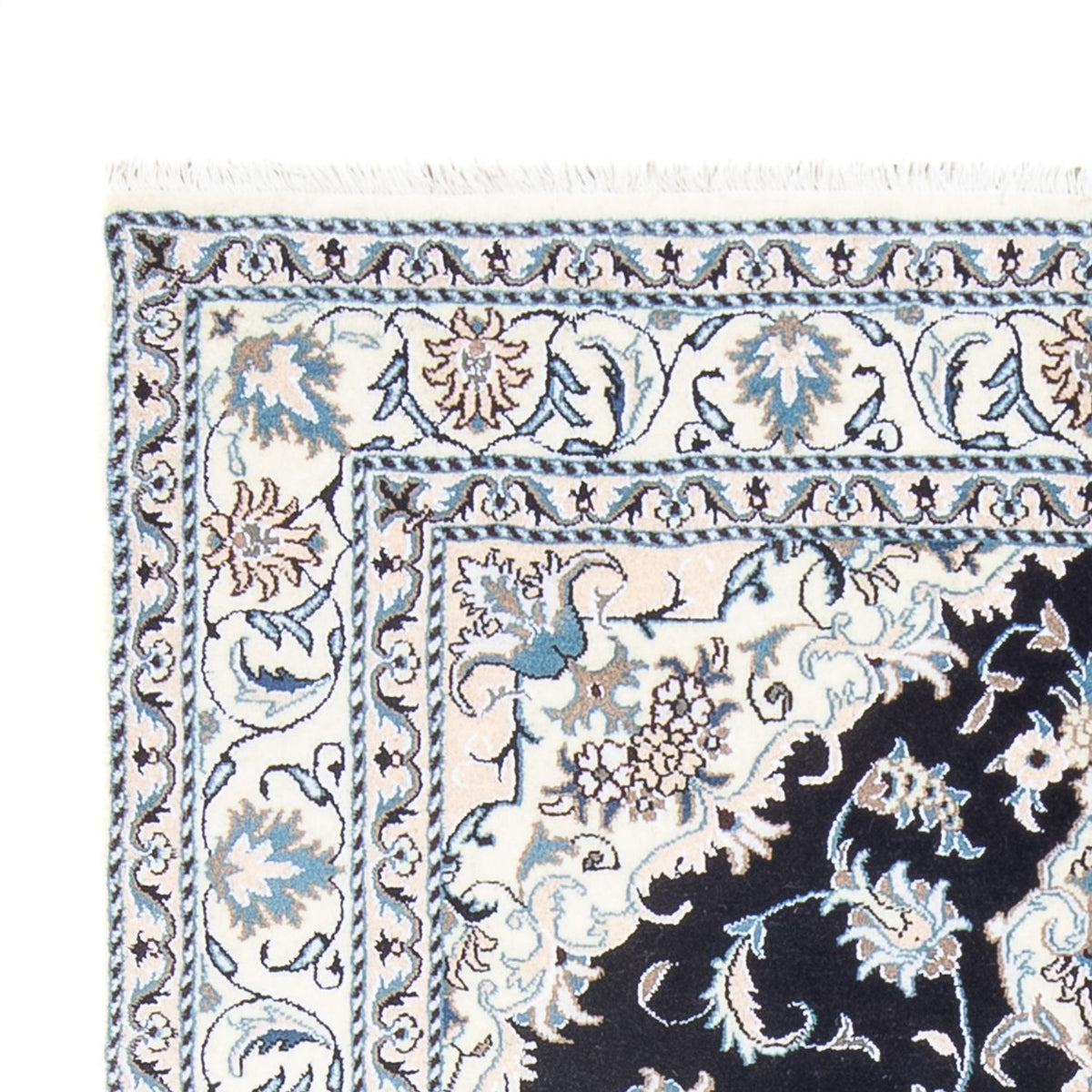 Tapis persan - Nain - Royal - 192 x 148 cm - bleu foncé