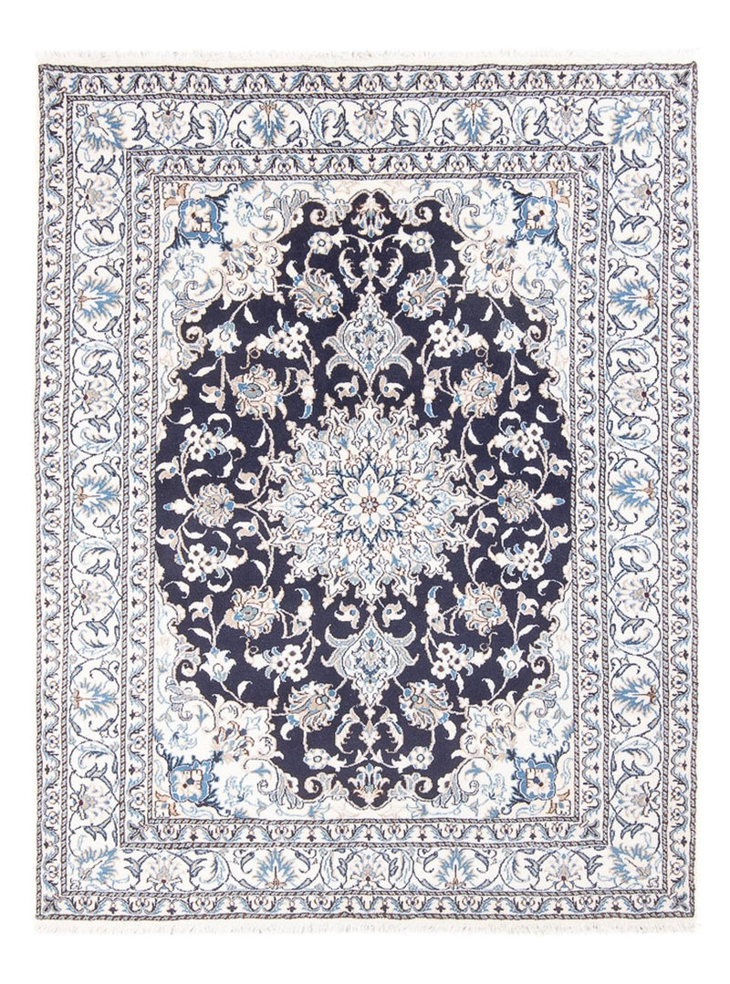 Tapis persan - Nain - Royal - 200 x 155 cm - bleu foncé
