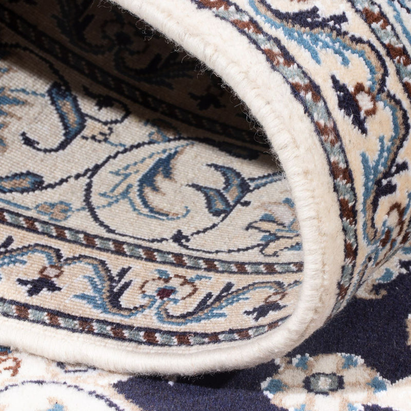 Tapis persan - Nain - Royal - 200 x 155 cm - bleu foncé