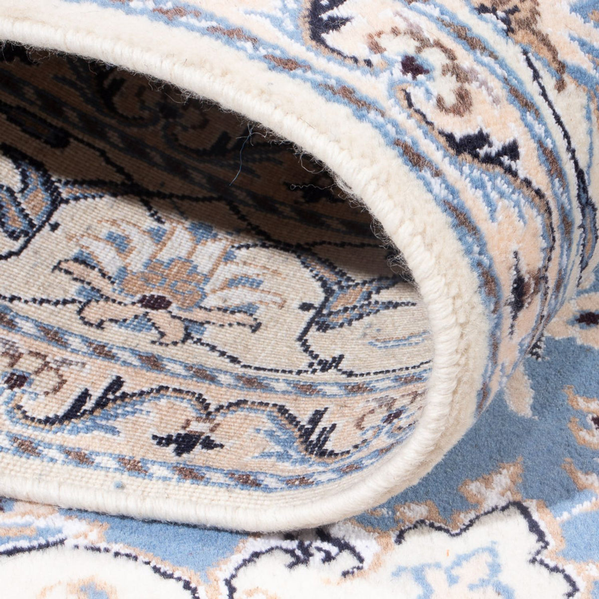 Tapis persan - Nain - Royal - 202 x 150 cm - bleu clair