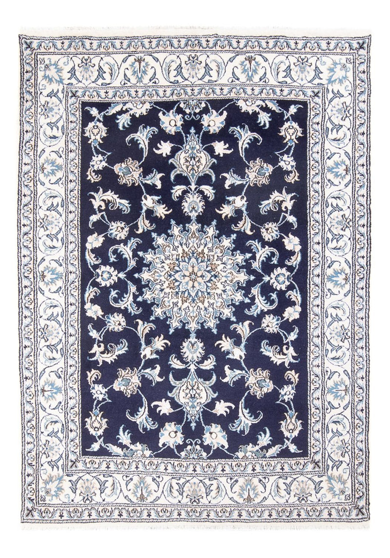 Tapis persan - Nain - Royal - 209 x 146 cm - bleu foncé