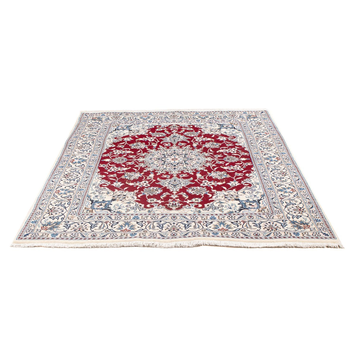 Tapis persan - Nain - Royal - 197 x 142 cm - rouge