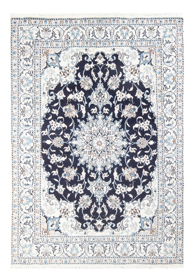 Tapis persan - Nain - Royal - 209 x 149 cm - bleu foncé