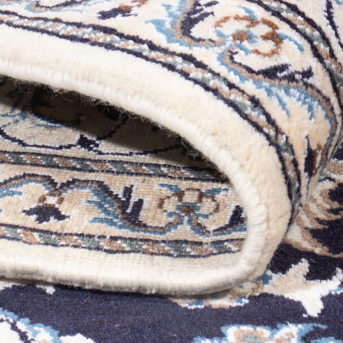 Tapis persan - Nain - Royal - 197 x 151 cm - bleu foncé