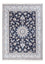 Tapis persan - Nain - Royal - 212 x 146 cm - bleu foncé