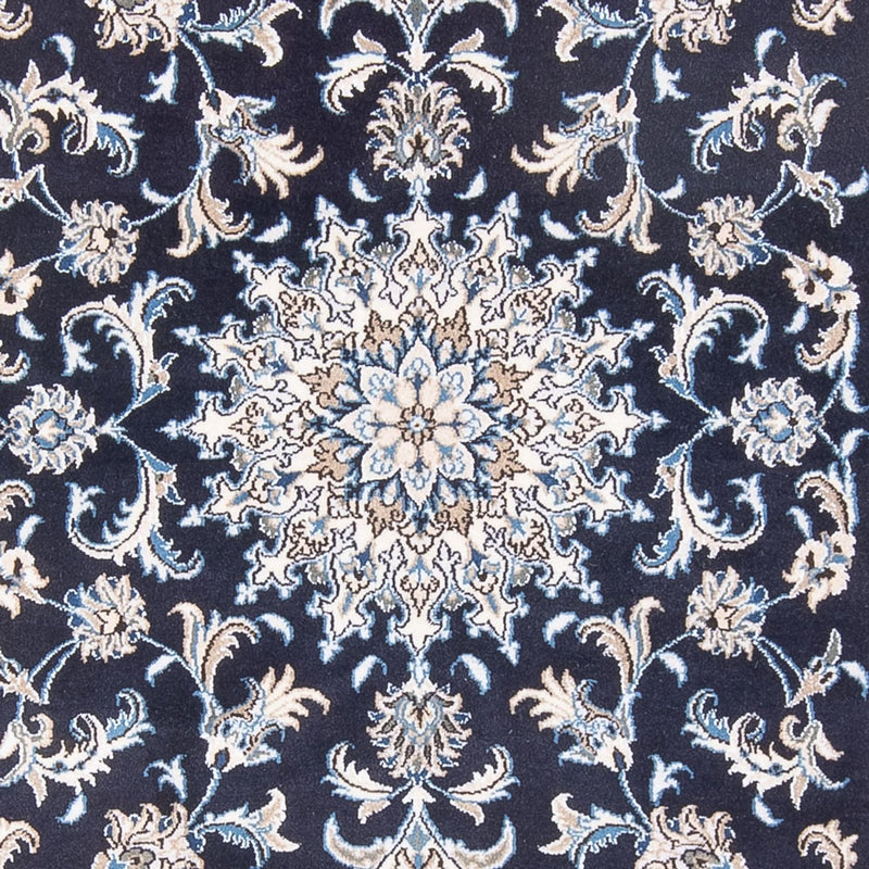 Tapis persan - Nain - Royal - 212 x 146 cm - bleu foncé