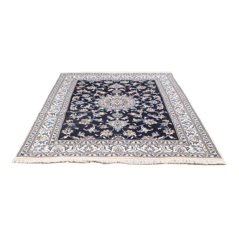 Tapis persan - Nain - Royal - 212 x 146 cm - bleu foncé