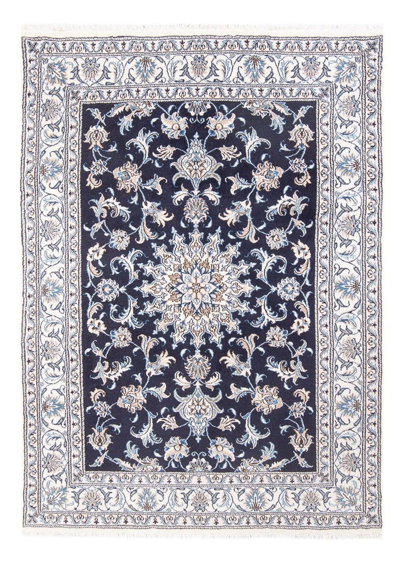 Tapis persan - Nain - Royal - 200 x 146 cm - bleu foncé