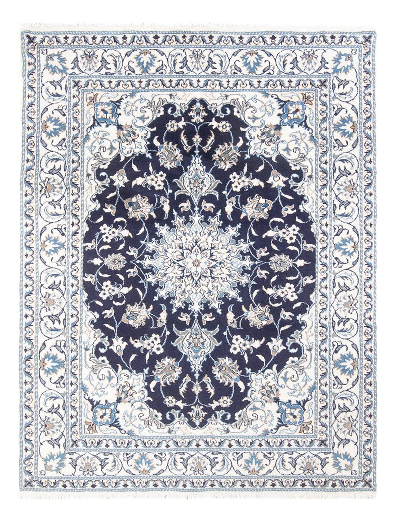 Tapis persan - Nain - Royal - 200 x 147 cm - bleu foncé