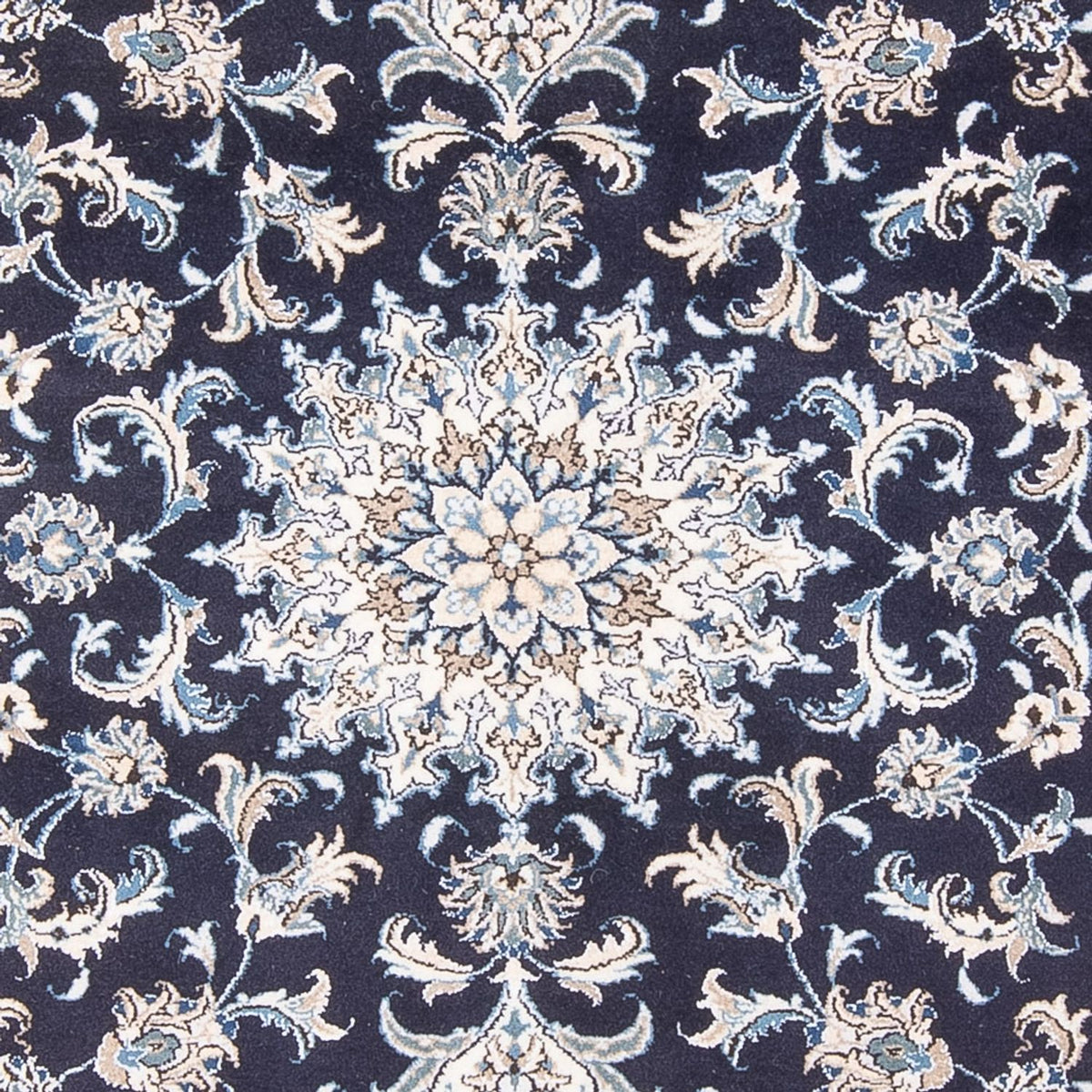 Tapis persan - Nain - Royal - 196 x 145 cm - bleu foncé