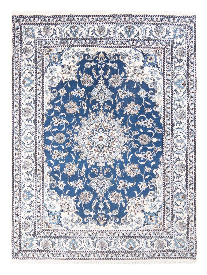 Tapis persan - Nain - Royal - 205 x 149 cm - bleu foncé