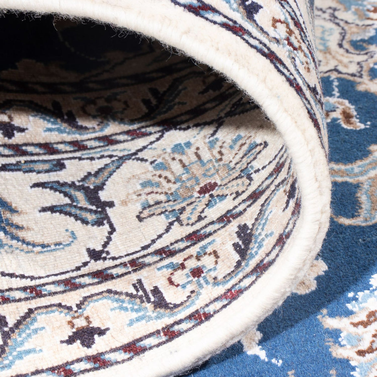 Tapis persan - Nain - Royal - 205 x 149 cm - bleu foncé