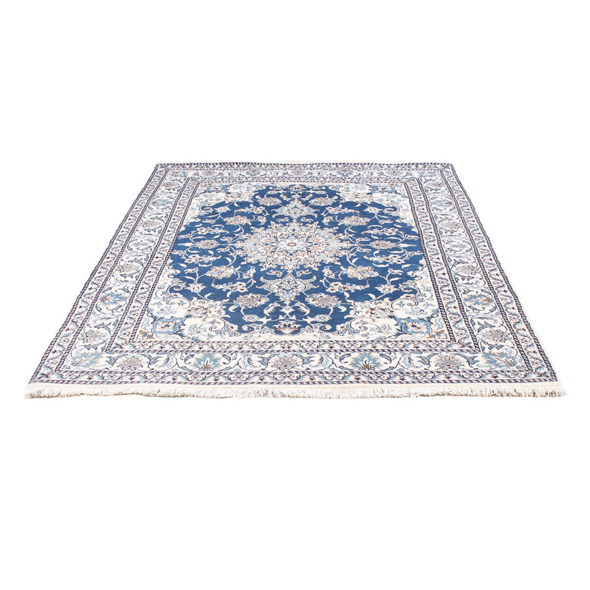 Tapis persan - Nain - Royal - 205 x 149 cm - bleu foncé