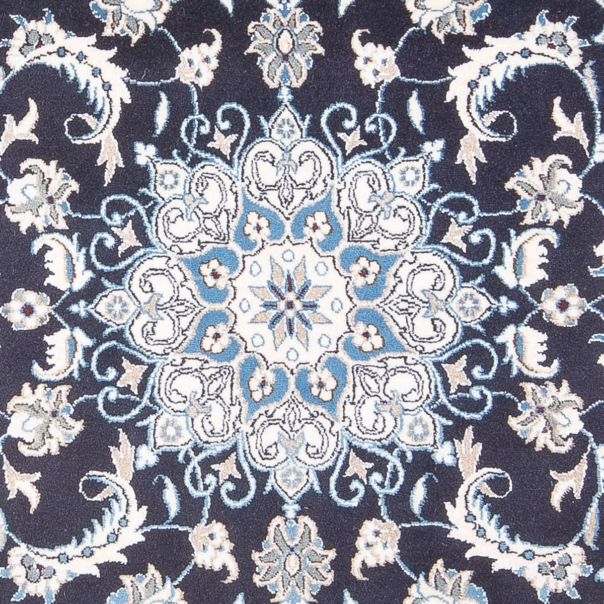 Tapis persan - Nain - 200 x 115 cm - bleu foncé