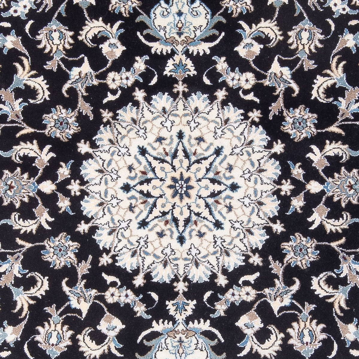 Tapis persan - Nain - 234 x 166 cm - bleu foncé