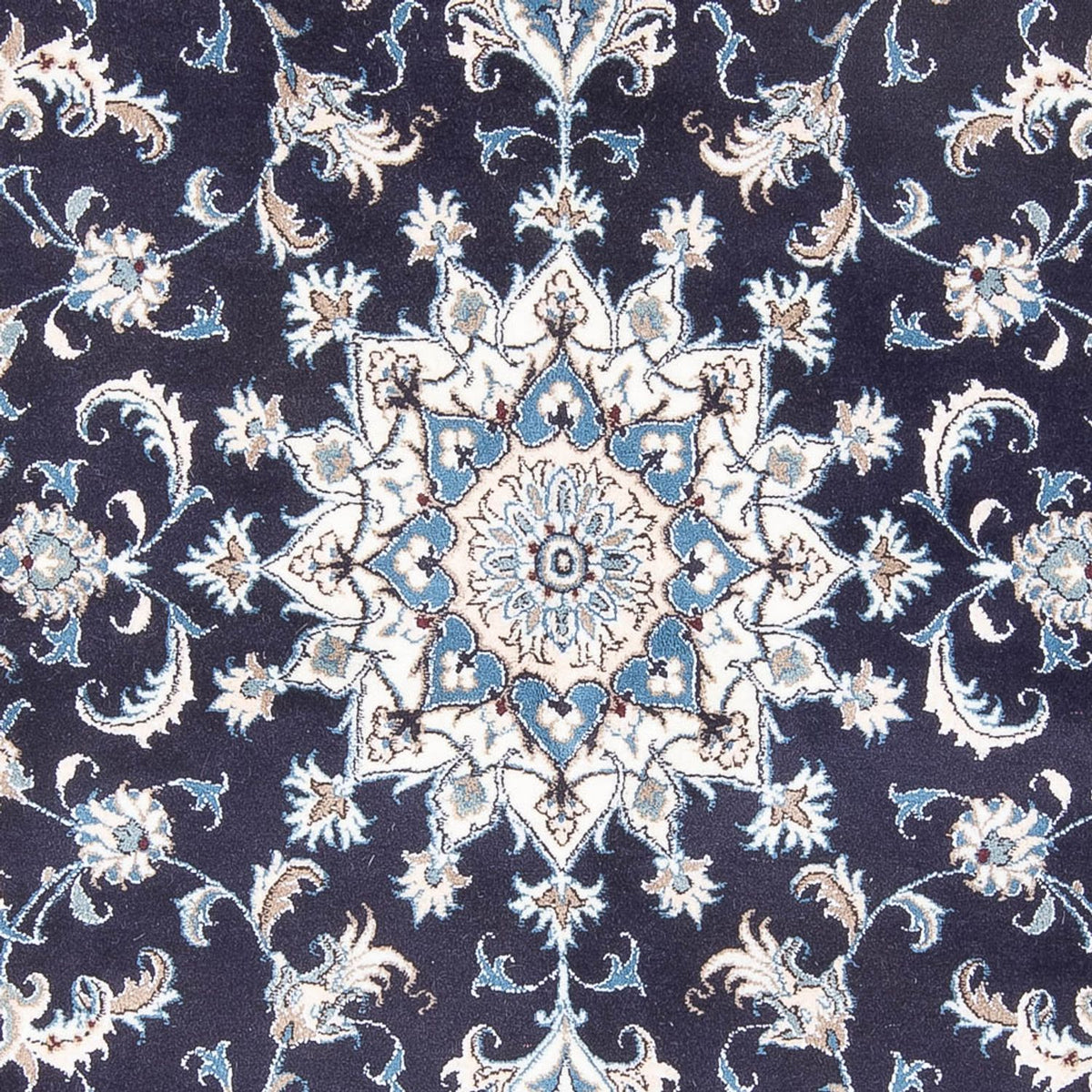 Tapis persan - Nain - 232 x 168 cm - bleu foncé