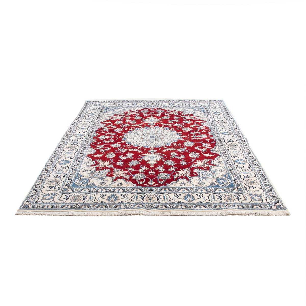 Tapis persan - Nain - 234 x 161 cm - rouge