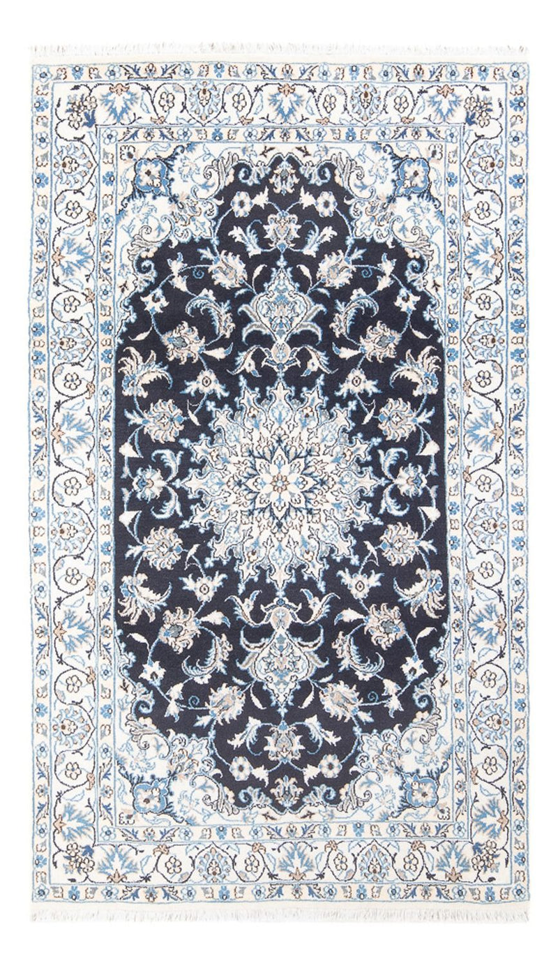 Tapis persan - Nain - 228 x 172 cm - bleu foncé