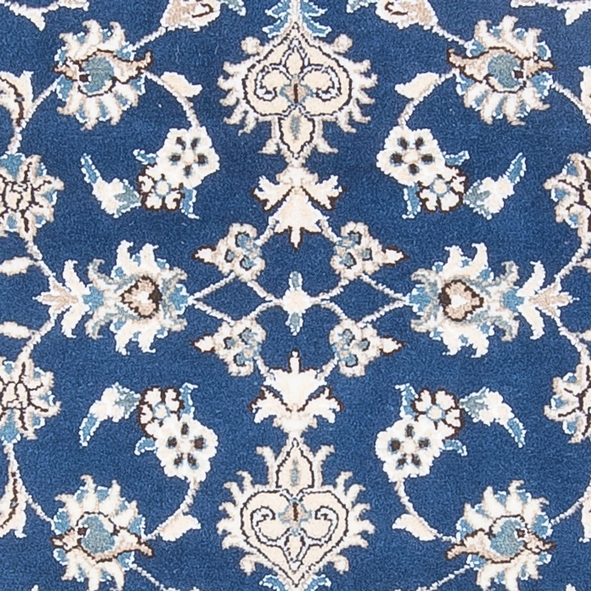 Tapis de couloir Tapis persan - Nain - 196 x 77 cm - bleu