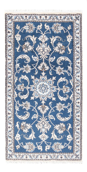 Tapis persan - Nain - 140 x 70 cm - bleu