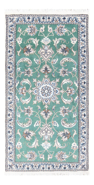 Tapis persan - Nain - 140 x 70 cm - vert