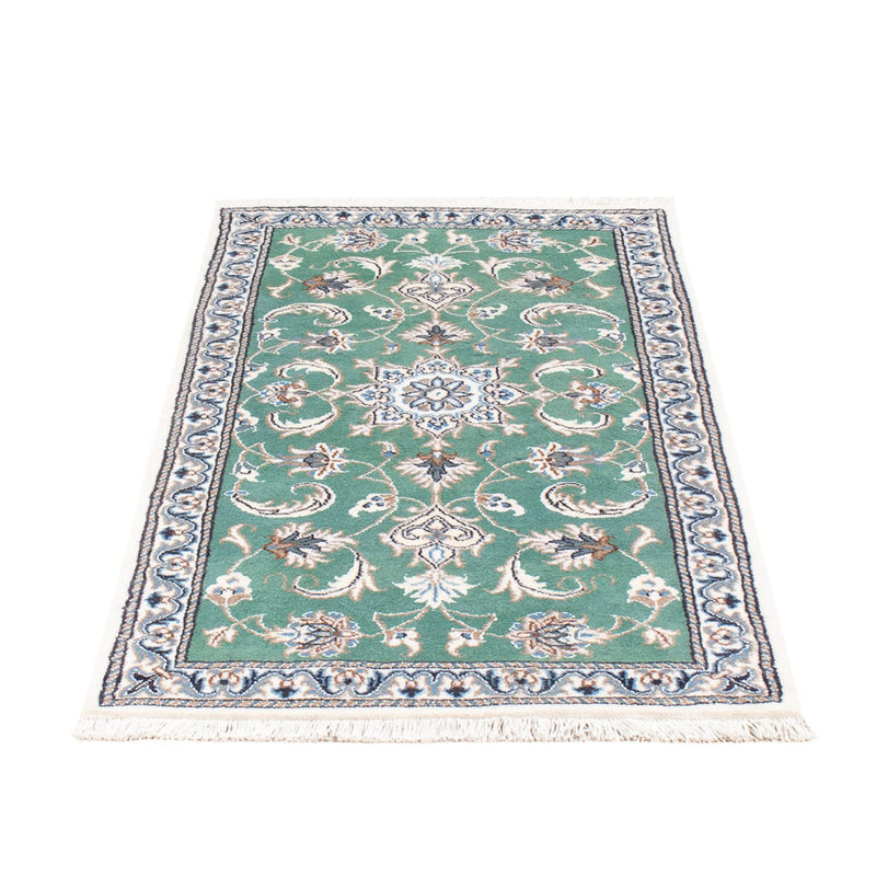 Tapis persan - Nain - 140 x 70 cm - vert