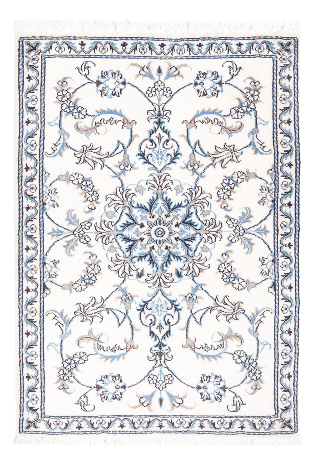 Tapis persan - Nain - 137 x 90 cm - crème