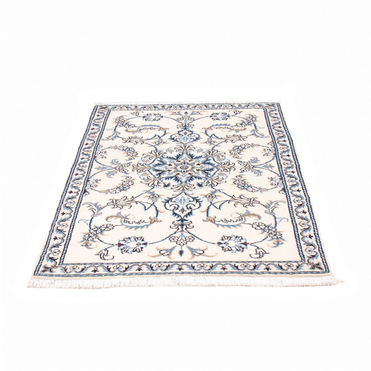 Tapis persan - Nain - 137 x 90 cm - crème