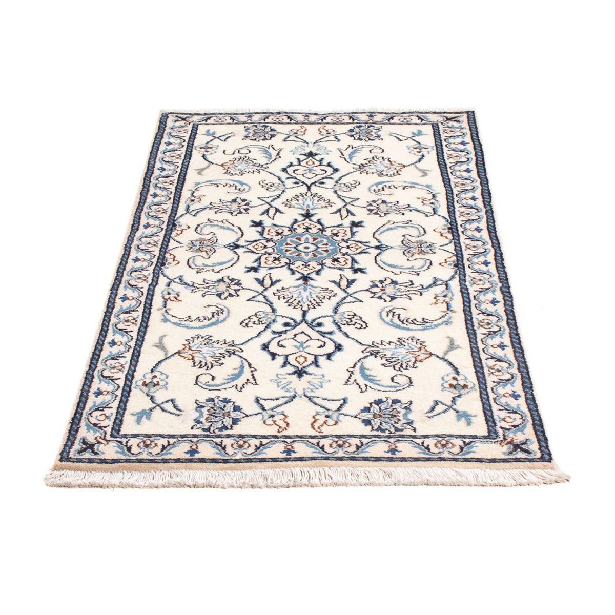 Tapis persan - Nain - 137 x 70 cm - crème