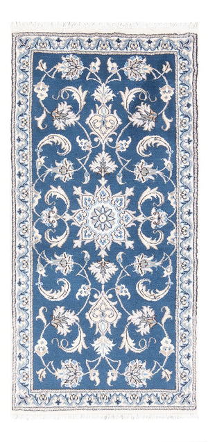 Tapis persan - Nain - 148 x 69 cm - bleu