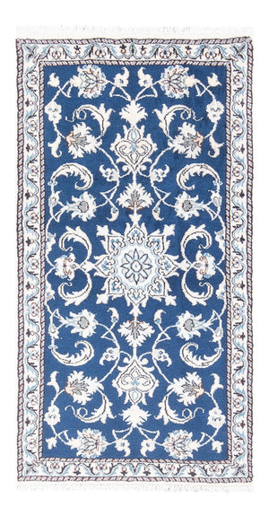 Tapis persan - Nain - 140 x 70 cm - bleu