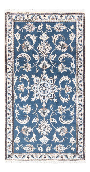 Tapis persan - Nain - 136 x 70 cm - bleu