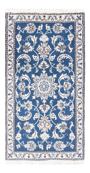 Tapis persan - Nain - 134 x 69 cm - bleu