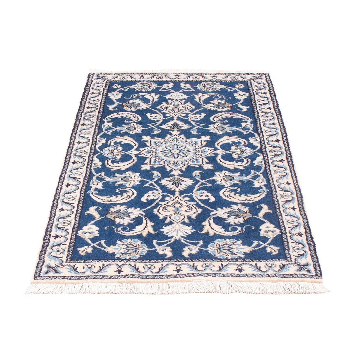 Tapis persan - Nain - 134 x 69 cm - bleu